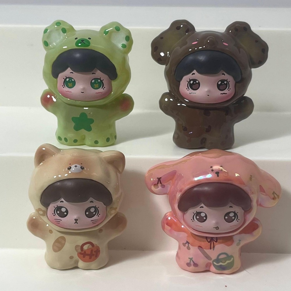 Bao Bao Pet Store Spring Outing Series Lot of 4 Mini Bean Figures Animals Baobao